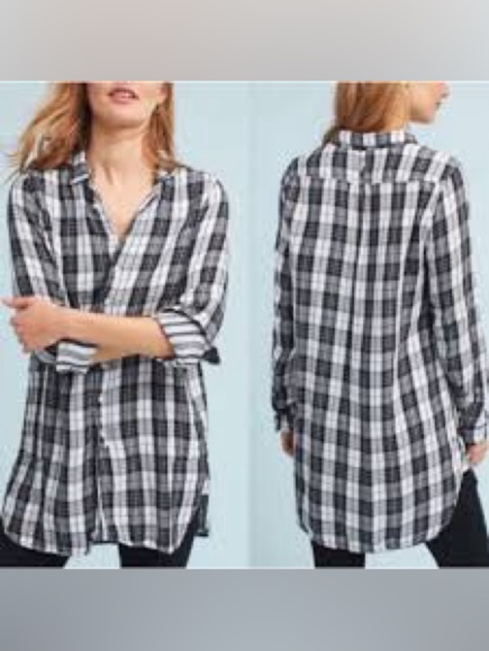 CP Shades Alden Plaid Black & White Button Down Flannel Shirt (102)